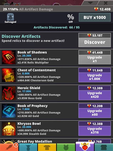 tap titans 2 best artifacts.